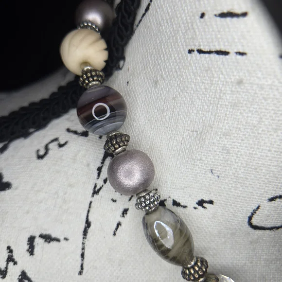 Chico's Silver and Cream Pendant Necklace - Picture 7 of 9